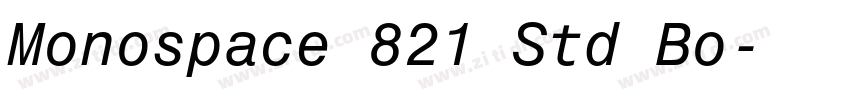 Monospace 821 Std Bo字体转换 Monospace 821 Std Bo字体转换
